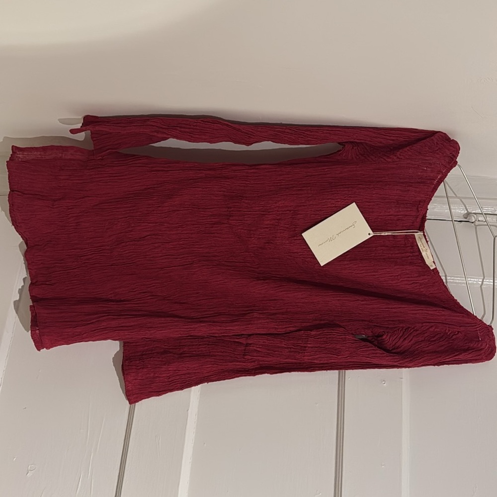 Elegant Red Knit Maxi Dress - Picture 5 of 6